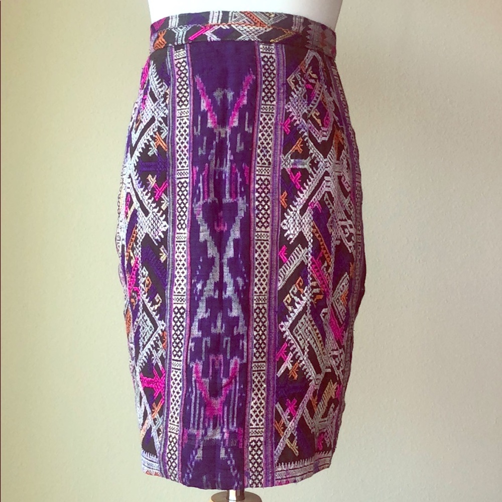 Very Unique Purple Tribal Print Skirt